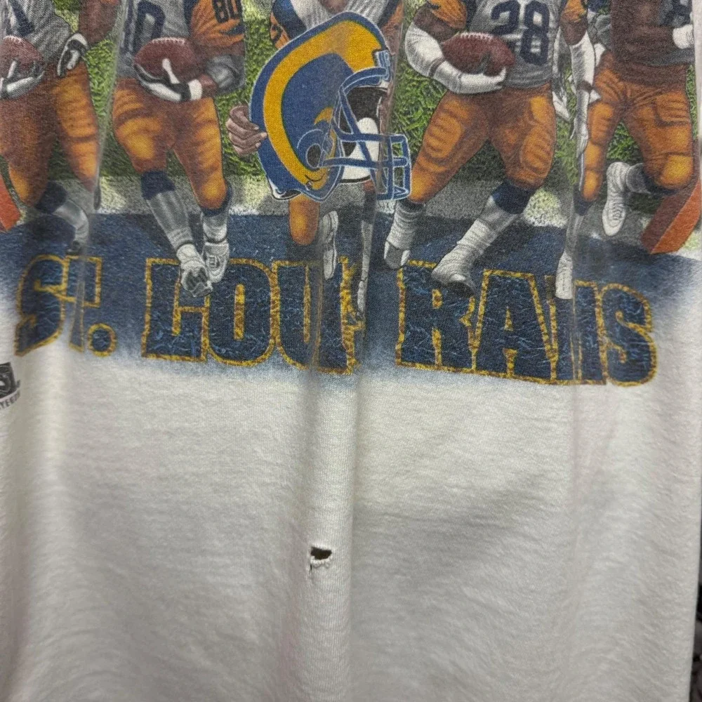 Vintage St. Louis‎ Rams 2000 Super Bowl XXXIV Champions Football T-Shirt Sz 2XL